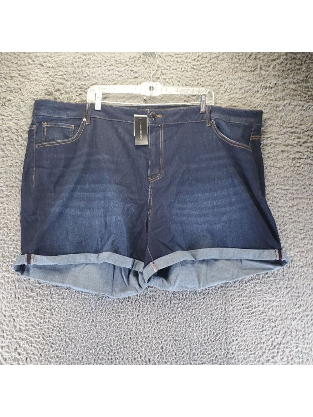 Lane Bryant Shorts Womens Size 28 Plus Blue Stretch Girlfriend Jorts *NWT*